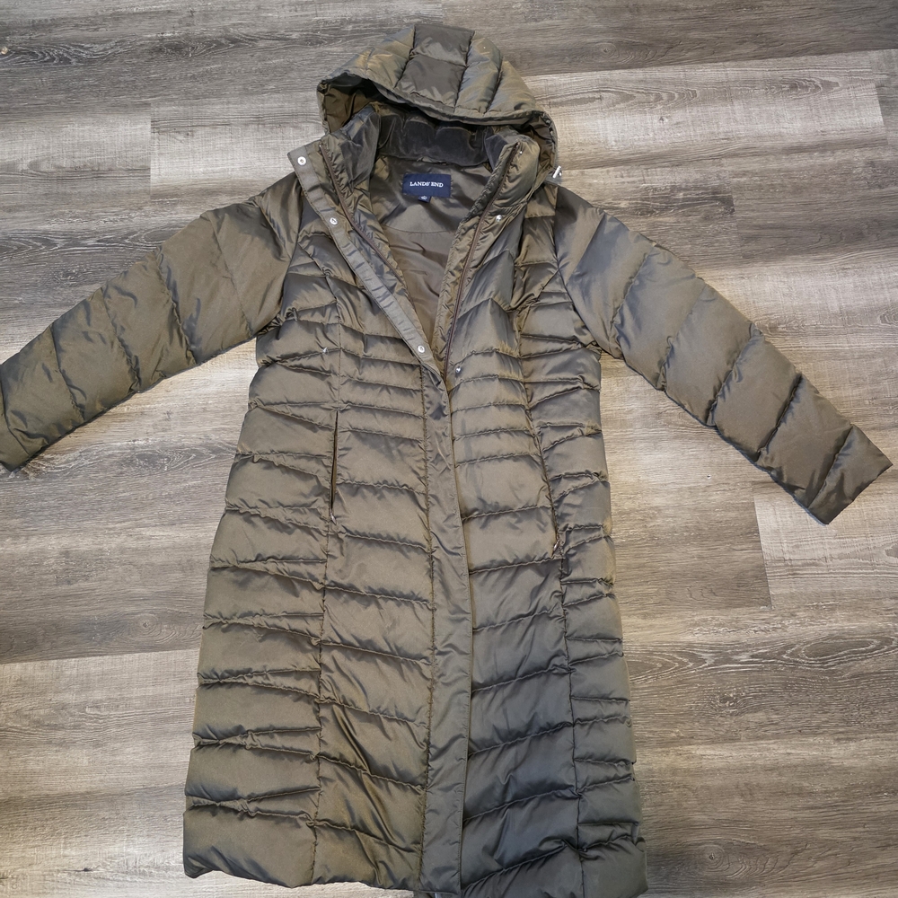 Lands End Women's Hooded Puffer Coat